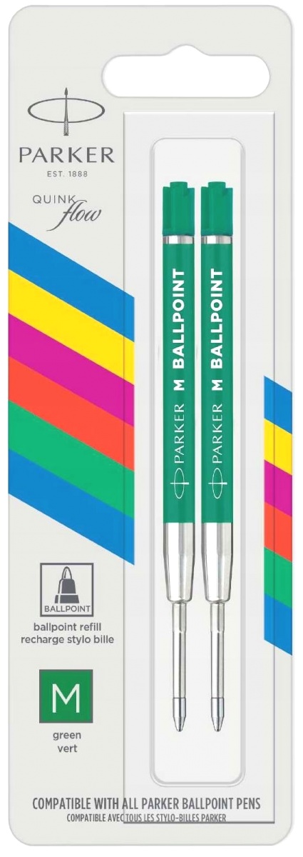 PARKER 2166546 ECO REFILL BP GREEN MEDIUM BL2